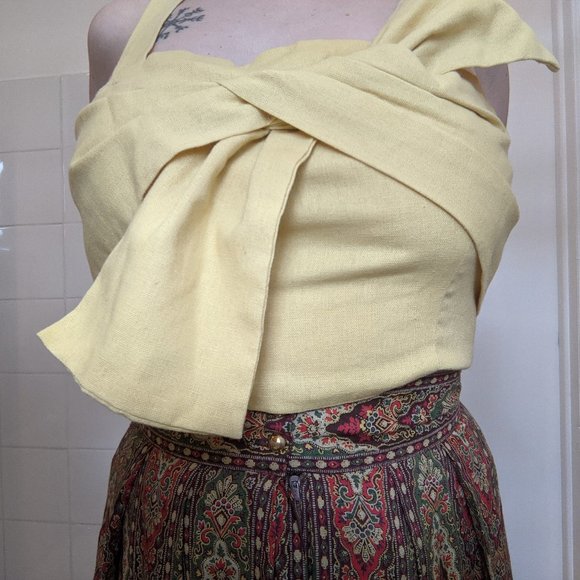 Pale Yellow Bust Cami Top - Picture 1 of 2